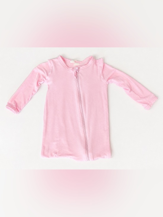 Kyte BABY Other - Kyte BABY Light Pink Zip-Front Long-Sleeve Footie